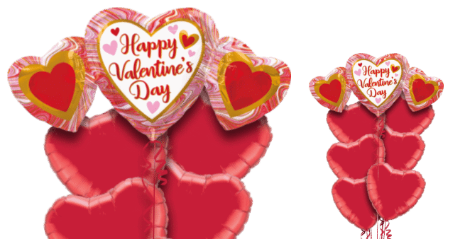 Valentines Heart Trio Balloon