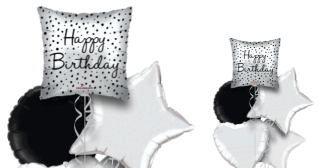 Birthday Silver Spots Balloon