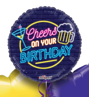 Birthday Neon Cheers Balloon