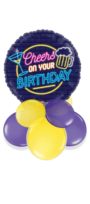 Birthday Neon Cheers Balloon