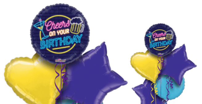 Birthday Neon Cheers Balloon