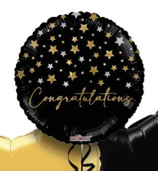 Congratulations Gold Stars Balloon