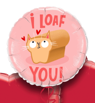 I Loaf You Cat Loaf Balloon