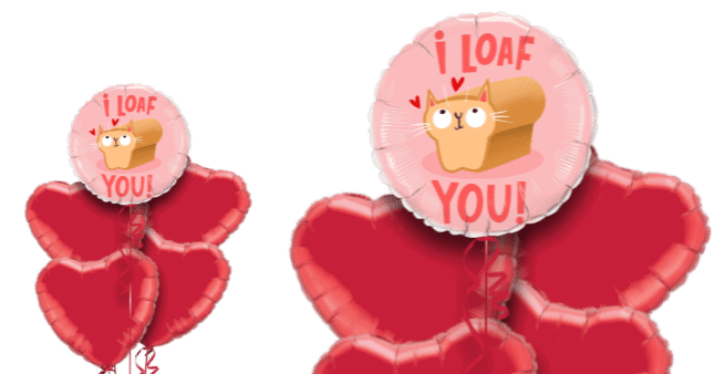 I Loaf You Cat Loaf Balloon