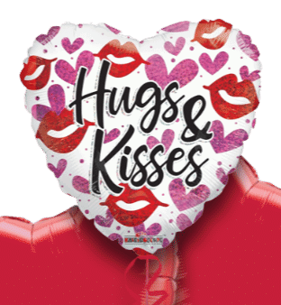 Hugs and Kisses Heart Balloon