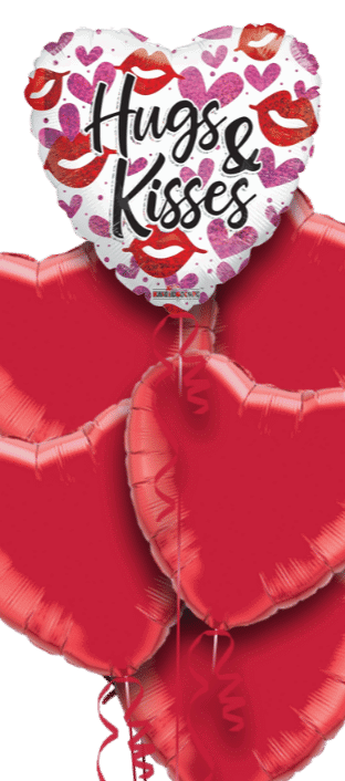 Hugs and Kisses Heart Balloon