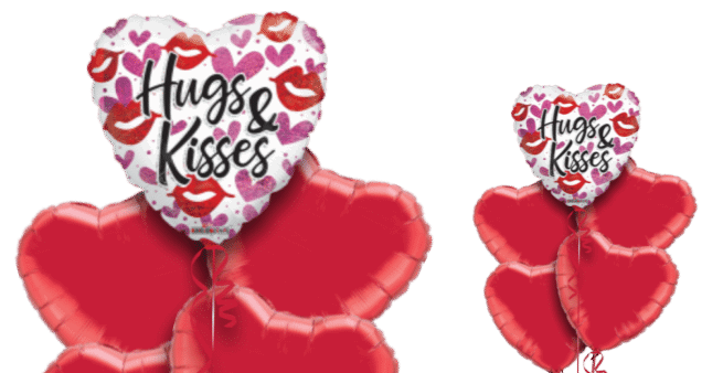Hugs and Kisses Heart Balloon