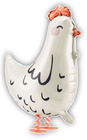 White Chicken Airwalker Balloon