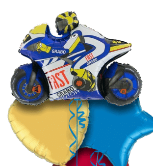 Blue Motorbike Balloon