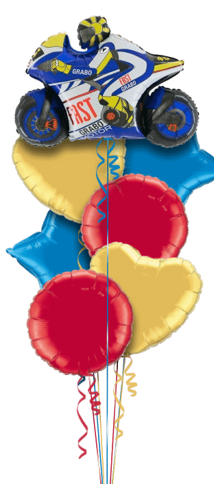 Blue Motorbike Balloon