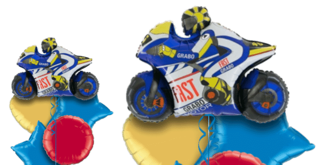 Blue Motorbike Balloon