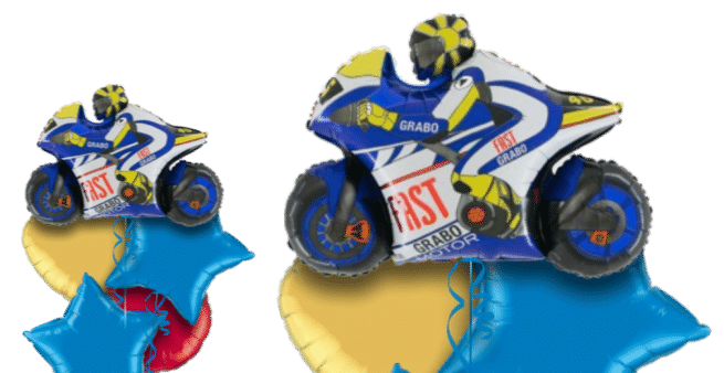 Blue Motorbike Balloon