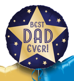 Best Dad Ever Gold Star Balloon
