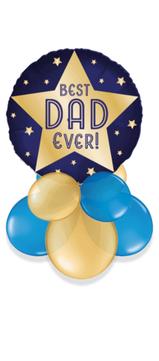 Best Dad Ever Gold Star Balloon