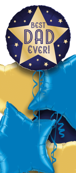 Best Dad Ever Gold Star Balloon