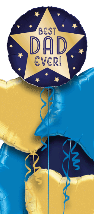 Best Dad Ever Gold Star Balloon