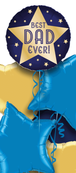 Best Dad Ever Gold Star Balloon