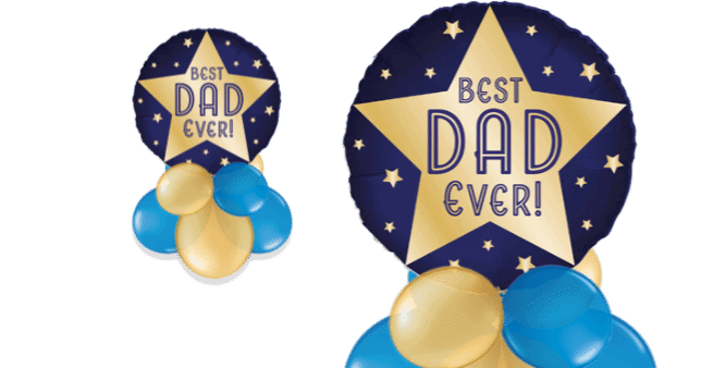 Best Dad Ever Gold Star Balloon