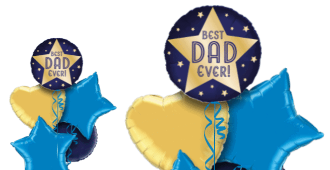 Best Dad Ever Gold Star Balloon