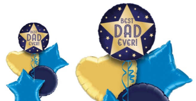 Best Dad Ever Gold Star Balloon