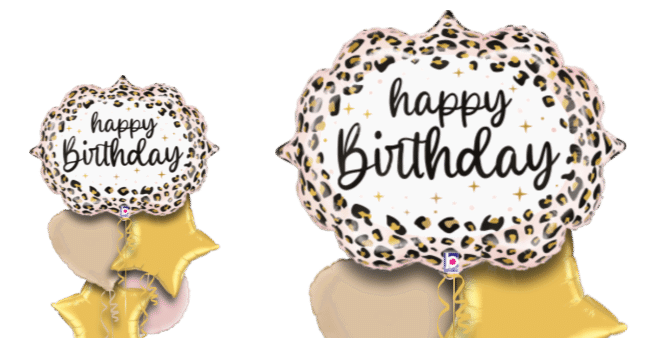 Satin Leopard Birthday Balloon