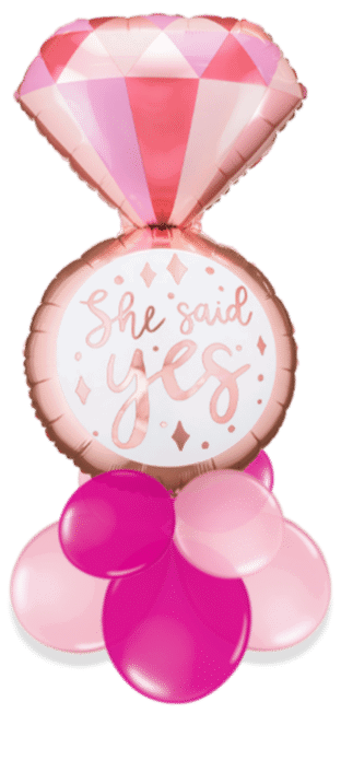 She Said Yes Ring Balloon