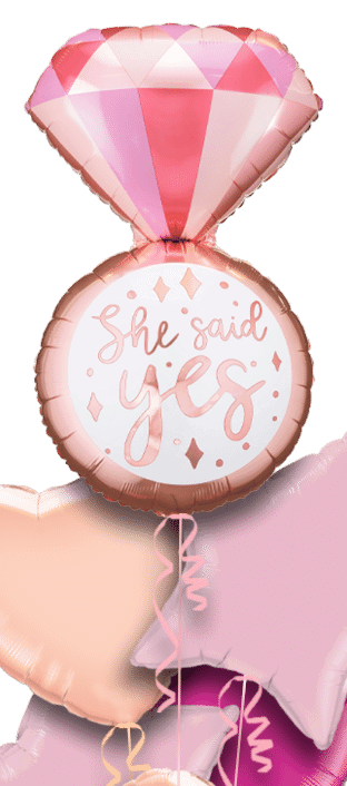 She Said Yes Ring Balloon