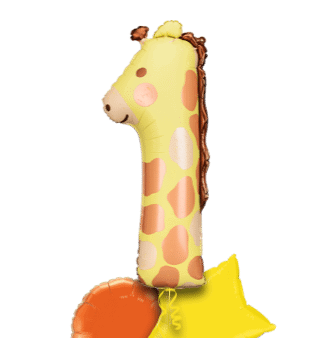 Number 1 Giraffe Balloon