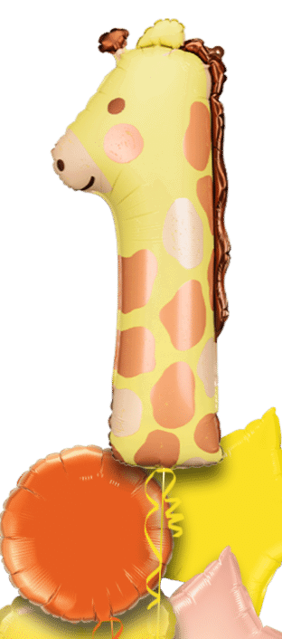 Number 1 Giraffe Balloon