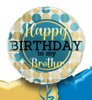 Birthday Blue and Gold Balloon