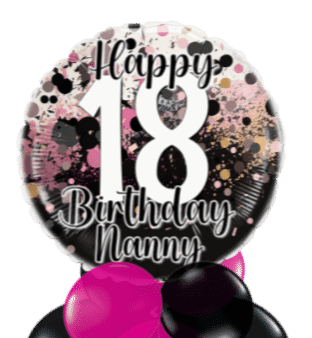 Black and Pink Sparkle Balloon