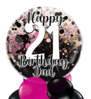 Black and Pink Sparkle Balloon