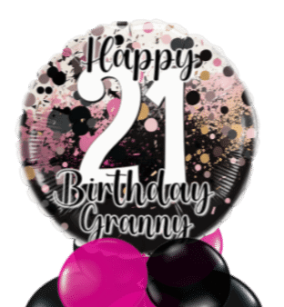 Black and Pink Sparkle Balloon
