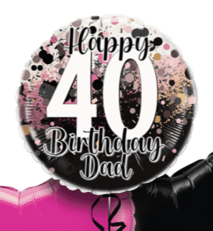 Black and Pink Sparkle Balloon