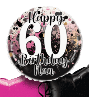 Black and Pink Sparkle Balloon