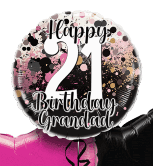 Black and Pink Sparkle Balloon