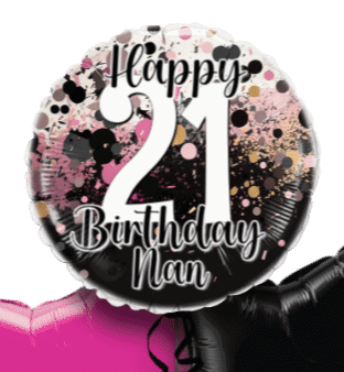 Black and Pink Sparkle Balloon