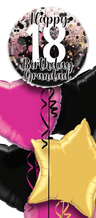 Black and Pink Sparkle Balloon