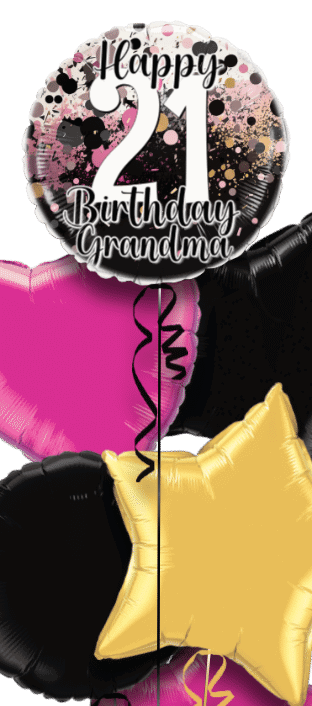 Black and Pink Sparkle Balloon