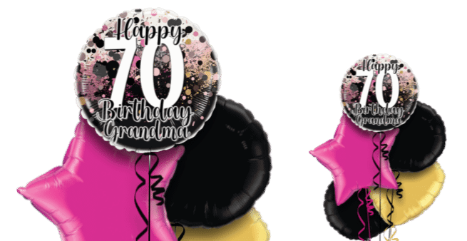 Black and Pink Sparkle Balloon