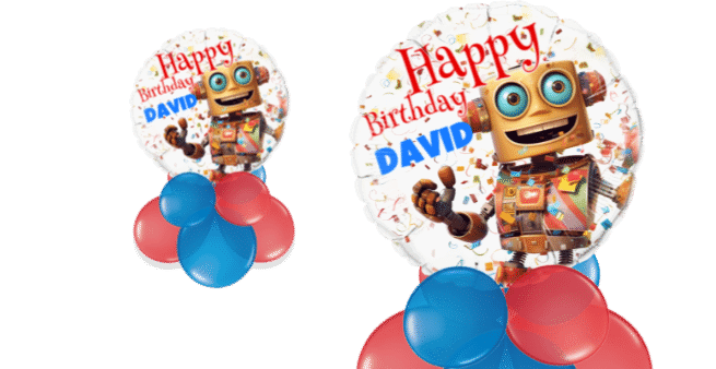 Birthday Robot Balloon