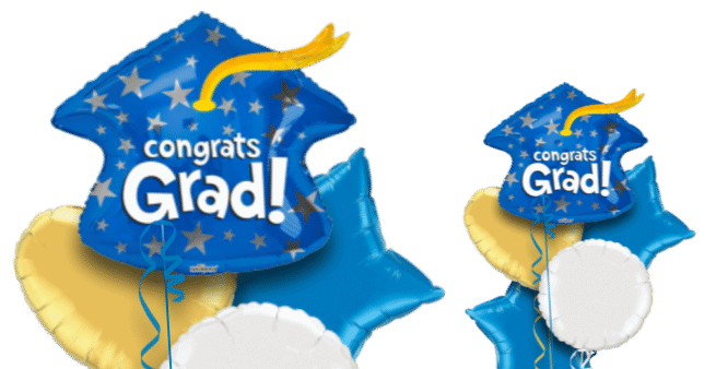 Congrats Grad Blue Cap Balloon
