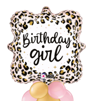 Birthday Girl Leopard Print Balloon