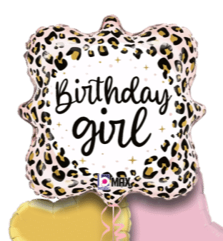 Birthday Girl Leopard Print Balloon