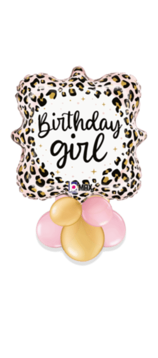 Birthday Girl Leopard Print Balloon