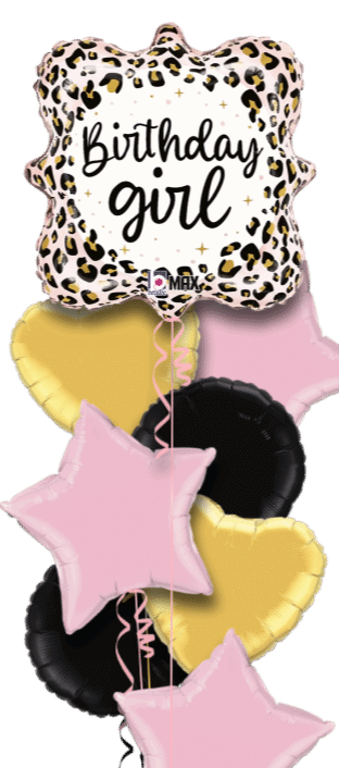 Birthday Girl Leopard Print Balloon