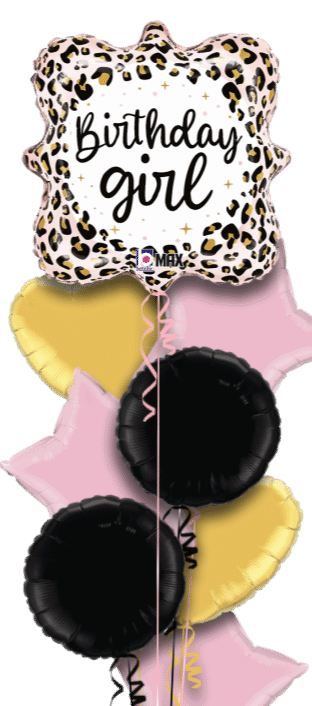 Birthday Girl Leopard Print Balloon