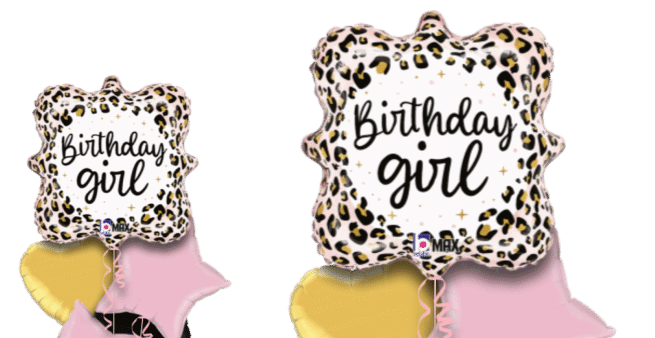 Birthday Girl Leopard Print Balloon