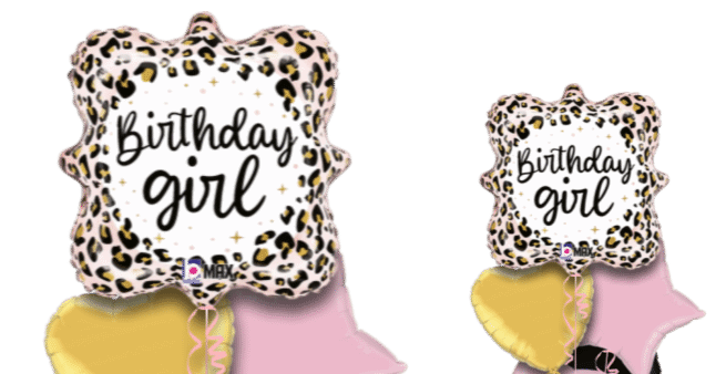 Birthday Girl Leopard Print Balloon