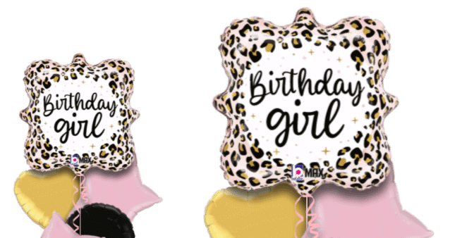 Birthday Girl Leopard Print Balloon